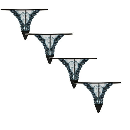 

Womens Underwear Brief Underpants Waist Lace Low Thong Panties4PC