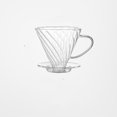 thumbnail image 1 of JOSWAY Hand Brew Coffee Pot Filter Cup High Borosilicate Glass Filter Cup Brew Coffee Filter Sharing Pot, 1 of 5
