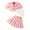ZA-Pink-kids blazer suit, variant on MKOSPLRT 3-9 Years Girls' 3-Piece Suit Set Short Sleeve Cropped Blazer Camisoles Pleated Skirt Cute Dressy Outfit for Weddings