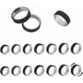 thumbnail image 1 of 14pcs 7 Sizes Black Stainless Steel Spinner Ring Rotatable Fidge Spinner Rings Laser Inscription Plain Blank Finger Ring Stress Anxiety Relief Rotating Ring Finger Band Rings, 1 of 7