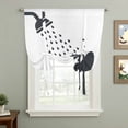 thumbnail image 2 of Cats Showering Balloon Curtains for Bedroom/Front Door/Bathroom, Modern Abstract Art Funny Animals Tie Up Curtains 63 Inch Length Light Filtering Kitchen Curtains Shades for Windows 46"x63", 2 of 8