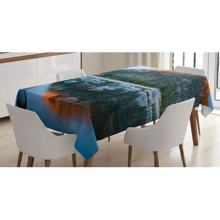 

Lake Tahoe Tablecloth Rocks in a Lake Photo North American Landscape Sierra Nevada California USA Rectangular Table Cover for Dining Room Kitchen 52 X 70 Inches Multicolor by Ambesonne