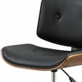 thumbnail image 5 of 20" X 22" X 31" Black And Walnut Office Chair, 5 of 5