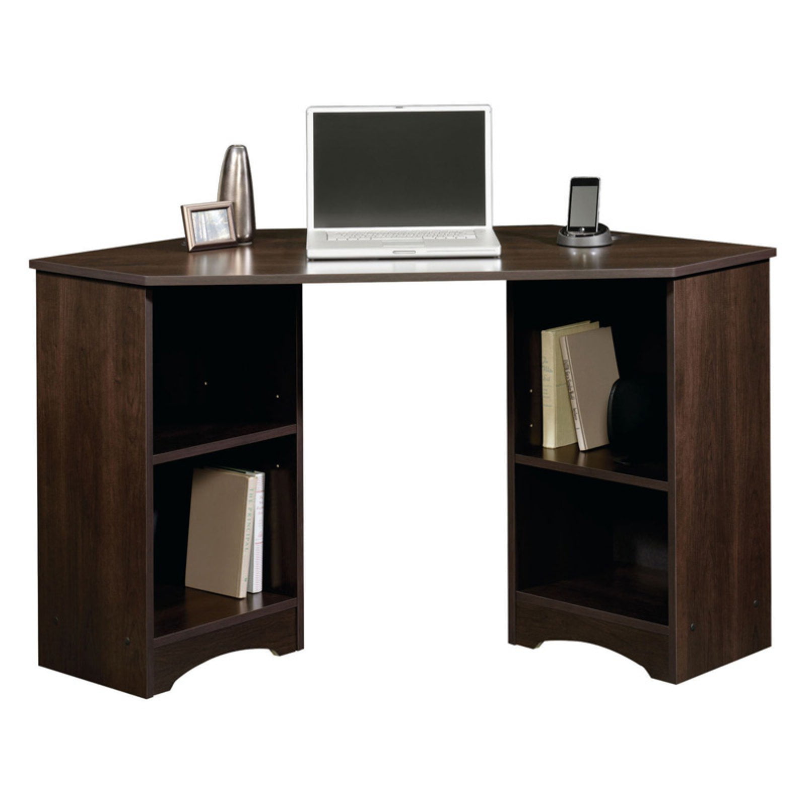 Sauder Beginnings Corner Desk Cinnamon Cherry Finish Walmart