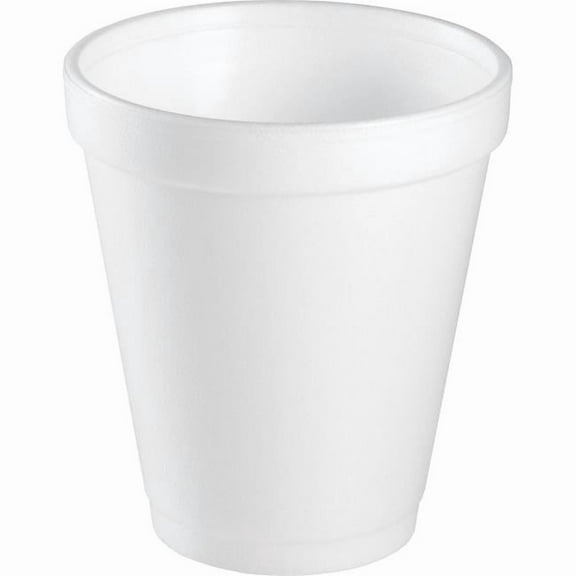 8 oz Insulated Foam Drinking Cups, White -1000 Count
