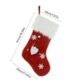 thumbnail image 3 of CuiLiyq Red Christmas Stockings, Embroidered Luminous Christmas Stockings with White Plush Edges for Christmas Tree Decorations, for Family Holiday Parties Fireplace Decorations (Faceless Elderly), 3 of 7