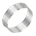 thumbnail image 4 of 2uds Inoxidable Acero Pastel Anillos para Hornear, Perforado Pastel Mousse Anillo Cocina Hornear Calor Resistente 2.5 Diámetro, 0.8 Altura, para Pastel Postre, Plata, 4 of 5