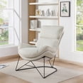 thumbnail image 2 of Ryedale Lounge Chair in Cream Fabric with Black Frame, 2 of 8