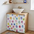 thumbnail image 4 of Rainbow Cabinet Curtains 35"W x 35"L, Colorful Boho Tainted Pattern Polka Dot Modern Sink Skirt for Bathroom Vanity Kitchen Self Adhesive, Dust-Proof Privacy Curtain for Shelves Closet Laundry Pantry, 4 of 9