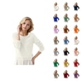 thumbnail image 1 of Pulls pour Femmes 2026 Mode Automne Hiver Manches Longues Col Rond Doux Tricoté Uni, 1 of 4