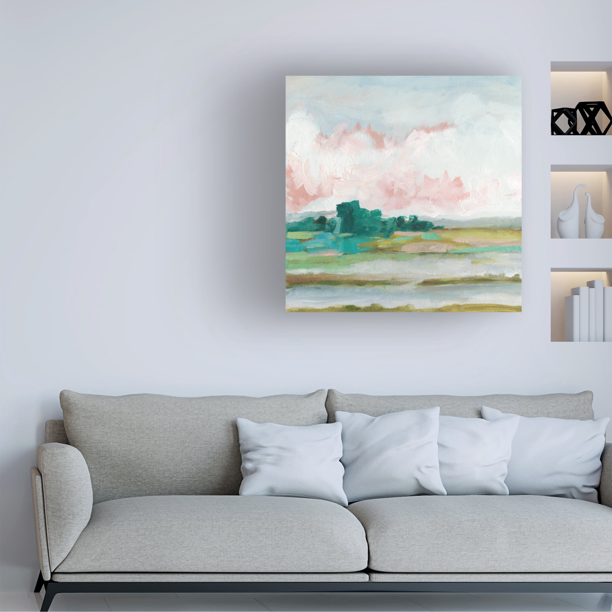 Ethan Harper 'Pink Marsh II' Canvas Art