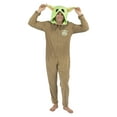 thumbnail image 3 of Star Wars Mandalorian Baby Yoda Mens Onesie Pajama Costume, Grogu, Size: XL, 3 of 6