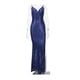 thumbnail image 1 of Vestidos de fiesta con escote en V, lentejuelas y tirantes finos con abertura, vestido de noche largo con purpurina, vestido formal para mujer, 1 of 4