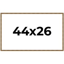 44x26 Frame Gold Kingsley Distressed Solid Wood Picture Frame Width 0.75 Inches | Interior Frame