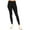 Black, variant on Women's Full Length Stretch High Waist Zip Pocket Workout Yoga Running Seamless Leggings Black M
