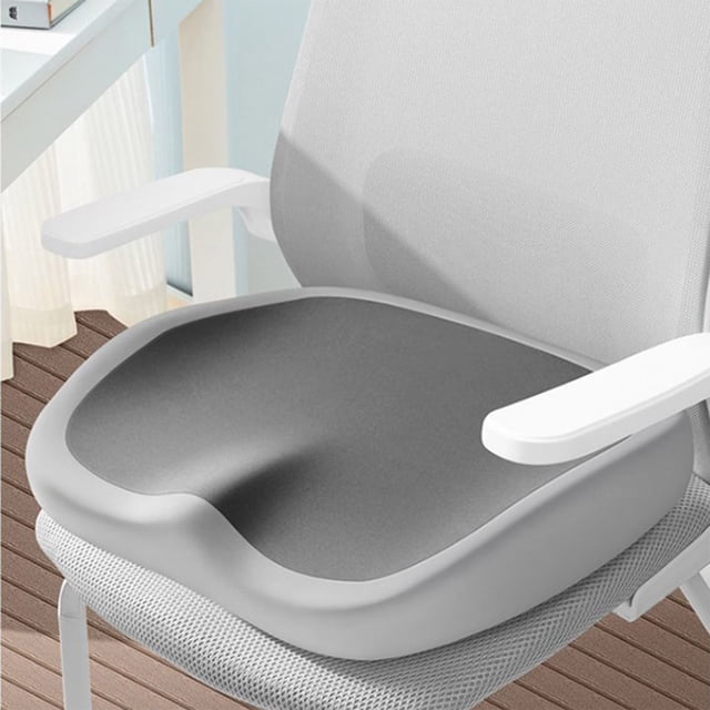 Memory Foam Seat Cushion for Office Chair and Home, Thick Comfort Butt Pad for Long Sitting, Back , Posture Support, Washable Non-Slip Cover