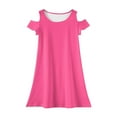 thumbnail image 4 of XADYUY Solid Color Dresses for Girls 10-12 Casual A-Line Sleeveless Toddler Skater Cute Holiday Crew Neck Swing kids sundresses girls 4-16,Hot Pink 7-8 Years, 4 of 6