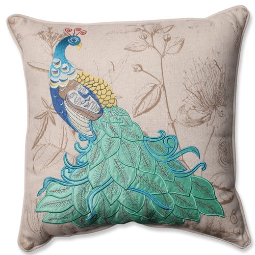 Pillow Perfect Peacock Applique Throw Pillow - Walmart.com