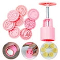 thumbnail image 2 of 50g  Pastry Cake Mold Cookies Mooncake Baking Mould 8 Pcs Cartoon Pattern Stamps, 2 of 6