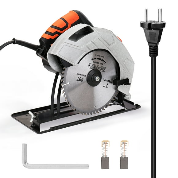 Amdohai 7 Inch Electric Circular Saw Household Aluminum Body Portable Woodworking Electric Saw Table Saw Electric Saw Machine Flip Power Disk Saws