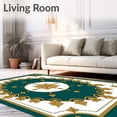 thumbnail image 2 of ODIKA 5'x7' Machine Washable Non-Slip Area Rug, Vintage Medallion Jewel Ornate Decorative High Traffic Rug, Green, 598220, 2 of 7
