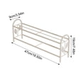 thumbnail image 6 of Shoe Rack Floor Standing for Bathroom Entryway Space Saving Metal Shoe Storage with Drainage Grids No Drill, 6 of 6