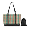 thumbnail image 7 of FORMRS Laptop Tote Bag for Women with 15.6" Computer Compartments Handbag, Red Green Tartan Pattern, 7 of 7