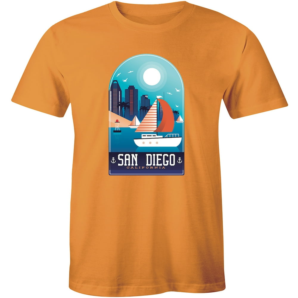 Half It San Diego California Souvenir Printed Short Sleeve Men's Best