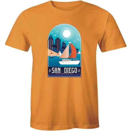 San Diego California Souvenir Printed Short Sleeve Men's Best Gift (Best Food Delivery San Diego)