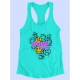 thumbnail image 3 of Graffiti Style Happy Dead Faces Racerback Tank Women -Image by Shutterstock, Female x-Small, 3 of 4