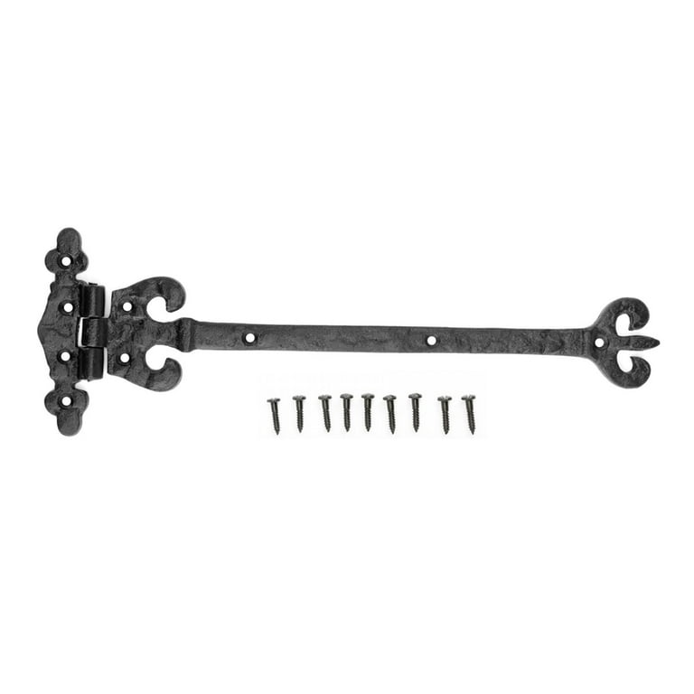 Cast Iron Black Vintage Style Hinge Gate Shed Door Hardware Strap Arm Barn Decor Cast Iron Black Vintage Style Hinge Gate Shed Door Hardware Strap Arm Barn Decor