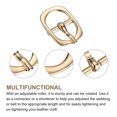thumbnail image 3 of Uxcell 5Pack 0.5" Single Prong Belt Buckle Oval Center Bar Buckles for Leather Craft, Champagne, 3 of 7