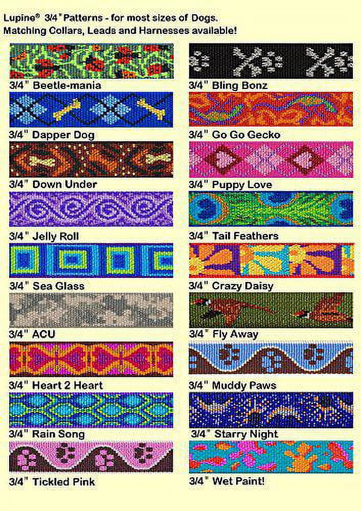 LupinePet Originals 3/4" Crazy Daisy 15-21" Step In Harness for Small Dogs