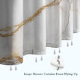 thumbnail image 6 of White Marble Gold Line Pattern Shower Curtain 72"x84" ,Bathroom Decorative Shower Curtains Set with 12 Hooks,Modern Waterproof Washable Shower Curtain, 6 of 6