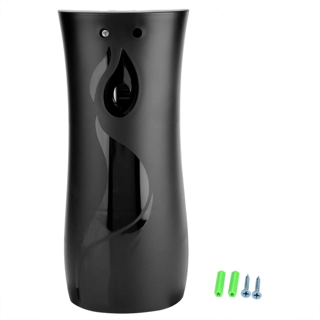 Dispensador automático de ambientador para interiores, Aerosol de fragancia para baño, inodoro, negro