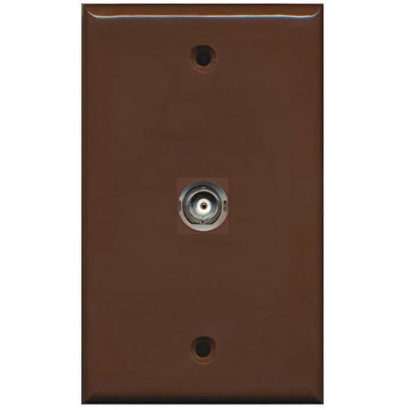 RiteAV BNC Video Wall Plate with Keystone Coupler Type Jack - 1 Port - Brown