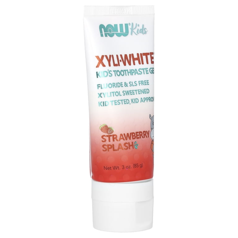 Now Xyliwhite Fluoride-Free Kids Toothpaste, Strawberry Splash, 3