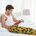 thumbnail image 4 of Uemuo Hawaii Palms Pattern Men's Wide Leg Palazzo Lounge Pants with Pockets Light Weight Loose Comfy Casual Pajama Pants-Large, 4 of 9