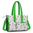 thumbnail image 2 of Teacher Tote Bag,White Mermaid Sea Pattern Teacher Utility Tote Bag,Large Work Tote Bags for Women with Multiple Pockets,Top Zipper Closure,13.8x10.6x6.7 Inch, 2 of 5