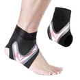 thumbnail image 2 of Sports Ankle Brace Breathable Adjustable Wrap High Elasticity Sprain Fixed Compression Pain Relief Ankle Support Brace Joint Protective Gear-Pink,L,Right Foot, 2 of 7