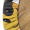 thumbnail image 5 of Ambesonne Emoji Fitted Round Tablecloth, Cow Print Spots Bells Pattern, 45"- 56" Diameter, Pale Orange and Dark Grey, 5 of 5