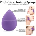 thumbnail image 2 of 3/5 Pcs Makeup Sponge Set Beauty Foundation Blending Sponge, Flawless for Liquid, Cream, and Powder, Multi-colored Makeup Sponges Random Color Rose red light blue pink green milk tea color, 2 of 6