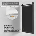 thumbnail image 4 of PAIHOME 22"x30" Black Bathroom Mirror for Wall, Barn Door Solid Wood Frame Vanity Mirror - Farmhouse Decor, 4 of 12