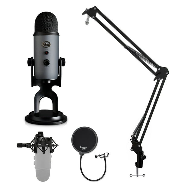 Manifest slot udmelding Blue Yeti USB Microphone with Knox Shock Mount, Stand and Pop Filter -  Walmart.com