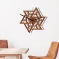 thumbnail image 1 of 30cm Decor Silent Large Geometric Modern Art Wood Wall Clock Wall Hanging Watch Triangle, 1 of 9