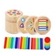 thumbnail image 2 of Juego de dados cilíndricos, juguetes de viaje, madera, colores, formas, clasificación, juguete para niños de 2 a 3 años 4 en 1, 2 of 9