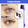 thumbnail image 6 of Vocoste Dual Comb Eyebrow Brushes Eyelash Eyebrow Travel Makeup Tool Purple 6.77" Length, 6 of 7