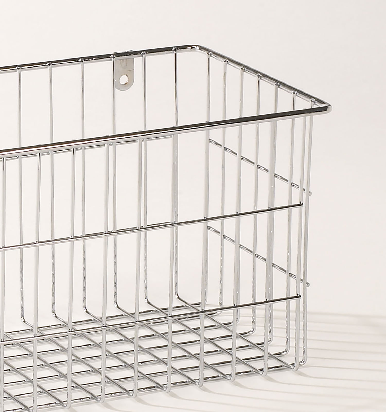 More Inside Large Wire Basket Durable Cabinet Organizer, Silver