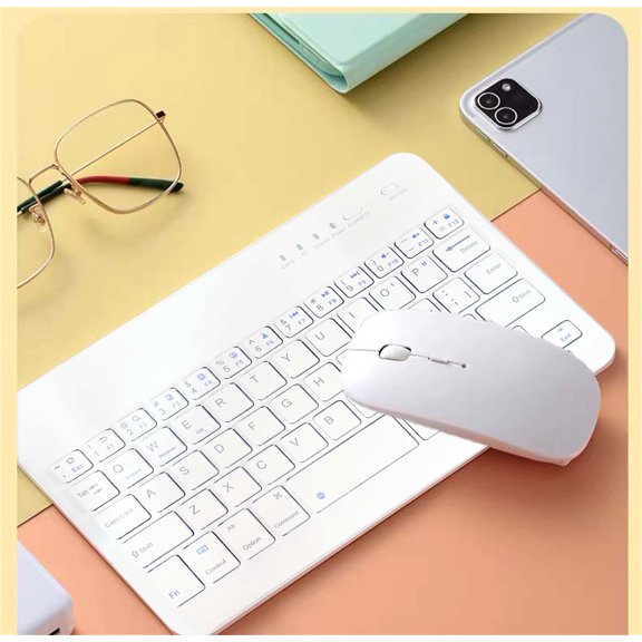 ZFYXGS 7.9 Inch Wireless Keyboard Set Candy Color Keyboard And Mouse For Laptop Pc