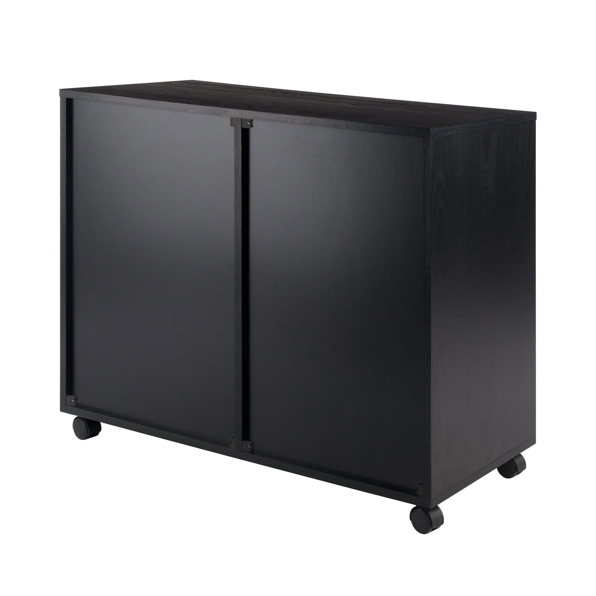Winsome Halifax 2-Section Mobile Filing Cabinet 20431, Black Finish